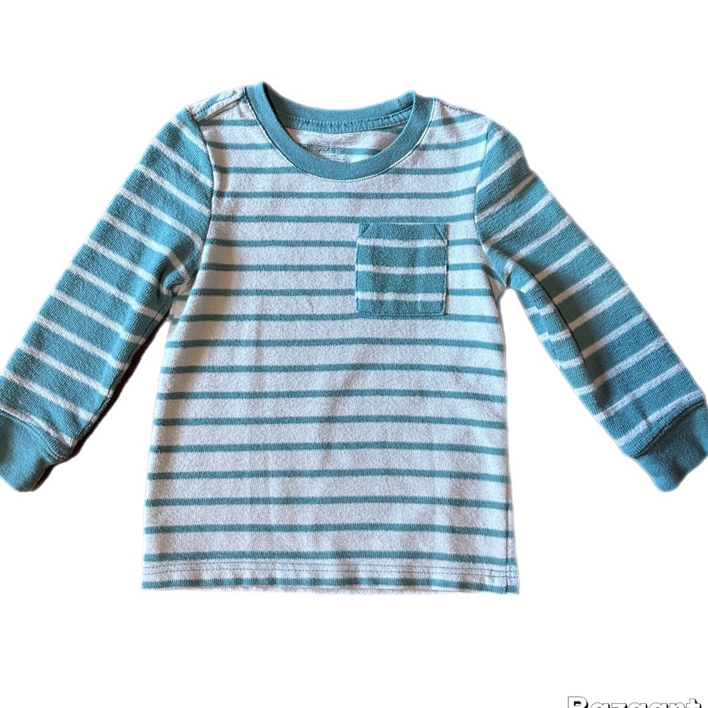 Cat & Jack Toddler Striped Long Sleeve Shirt - Size 2T